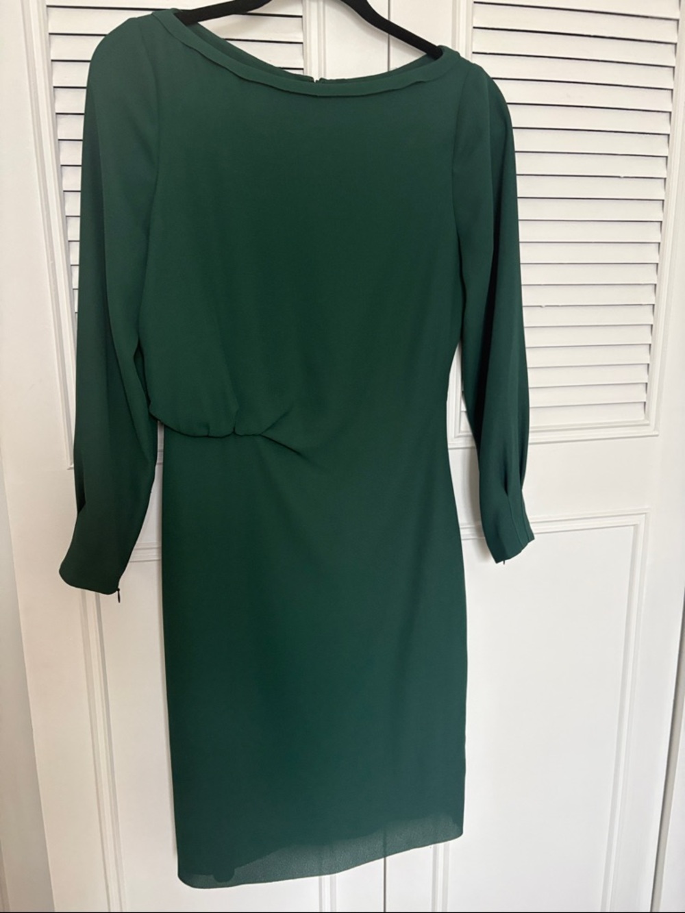 Reiss Forest Green Long Sleeve Sheath Dress